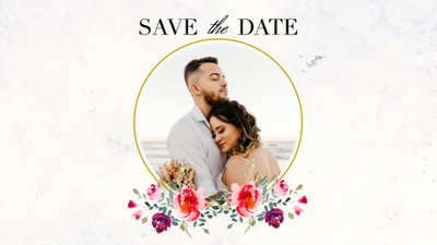 花卉“Save The Date”邀请函