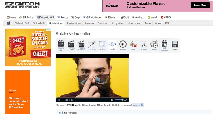 顶级视频旋转器- EZGIF